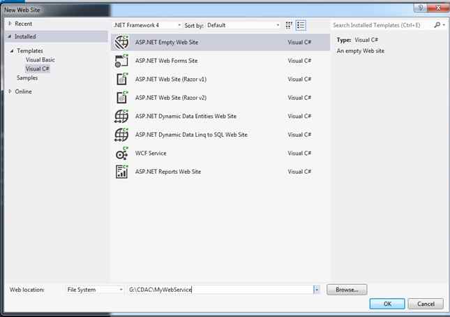 Asp.Net Empty Web Site